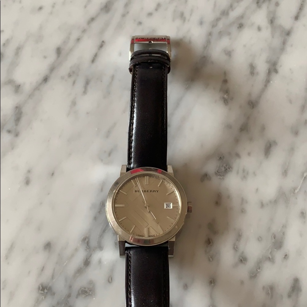 Burberry Leather Band Watch